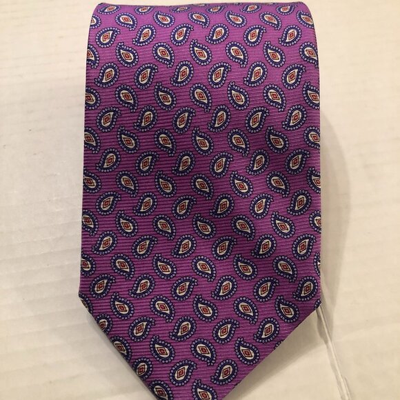 Robert talbott men's new purple silk tie 3 1/2